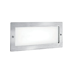 applique murale encastrée - aric modele 300 led - 6w - 4000k - inox - aric 1941