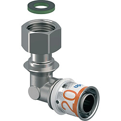 coude à sertir - ecrou libre - s-press plus - 20 mm vers 1/2 - uponor 1070613
