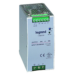 alimentation stabilisé - découpage - 200-500v - 24vdc - 480w - legrand 146665