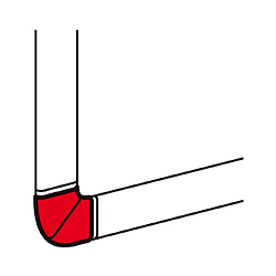 angle plat variable pour plinthe - 80 x 20 mm - legrand dlplus 033747