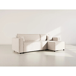 Bestmobilier Jonas - canapé d'angle réversible 4 places convertible avec coffre en tissu texturé