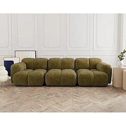 Lisa design Canapé modulable Grace 3 places - Olive