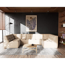 Lisa design Alya canapé modulable panoramique 7 places - Beige