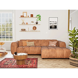 Lisa Design Curtis - canapé d'angle droit 4 places en simili