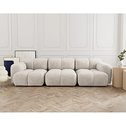 Lisa design Canapé modulable Grace 3 places - Beige