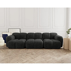Lisa design Canapé modulable 3 places - Anthracite