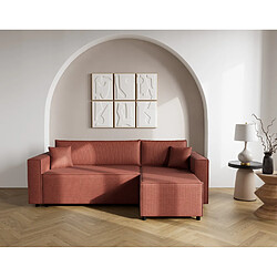 Bestmobilier Jonas - canapé d'angle réversible 4 places convertible avec coffre en tissu texturé