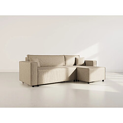 Bestmobilier Jonas - canapé d'angle réversible 4 places convertible avec coffre en tissu texturé