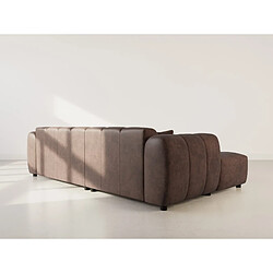 Lisa Design Curtis - canapé d'angle gauche 4 places en simili pas cher