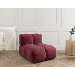 Lisa design canapé 1 place velours - Prune