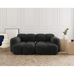 Lisa design canapé modulable Grace 2 places - Anthracite