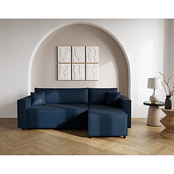 Bestmobilier Jonas - canapé d'angle réversible 4 places convertible avec coffre en tissu texturé