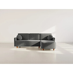 Bestmobilier Calypso - canapé d'angle réversible 4 places convertible avec coffre en tissu pas cher