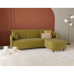 Bestmobilier Calypso - canapé d'angle réversible 4 places convertible avec coffre en tissu