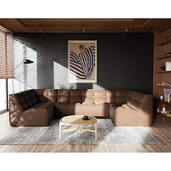 Lisa design Alya canapé modulable 7 places - Marron