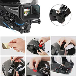 Kit de montage de casque de moto pour caméra d'action Insta360 X4 X3 Gopro 12 11 10 9 Dji Osmo, support de caméra de sport intégral sécurisé pas cher