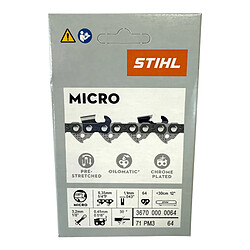 Avis Stihl 1/4" Picco Micro 3 (PM3) chaîne de scie 30 cm 1/4" P 1,1 mm 64 TG ( 36700000064 )