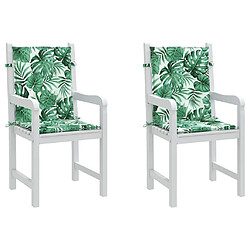 Avis vidaXL Coussins de dossier Feuille 2 pcs Motif feuille 100 x 50 x 3 cm