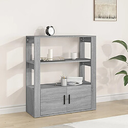 vidaXL Buffet Sonoma gris 80x30x90 cm Bois d'ingénierie