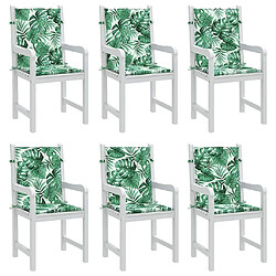 Avis vidaXL Coussins de dossier Feuille 6 pcs Motif feuille 100 x 50 x 3 cm