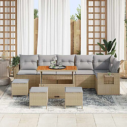 Avis vidaXL Ensemble de canapé de jardin 12 pcs Beige et Gris clair