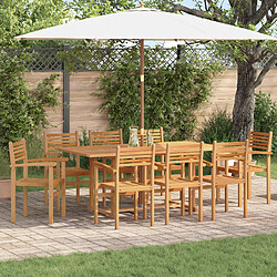 vidaXL Chaises empilables de jardin 8 pcs Marron 55,5 x 55,5 x 90 cm