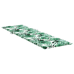 Acheter vidaXL Coussin de transat Motif feuille 200 x 70 x 3 cm Tissu Oxford