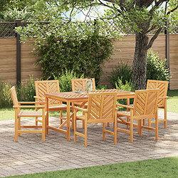 vidaXL Ensemble de salle à manger pour jardin 6 pcs Marron Moyen
