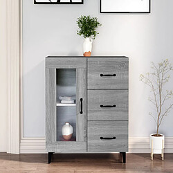 vidaXL Buffet sonoma gris 69,5x34x90 cm bois d'ingénierie