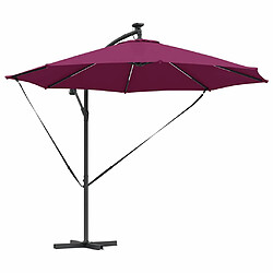 vidaXL Parasol Bordeaux 294 x 294 x 248 cm Polyester et Aluminium