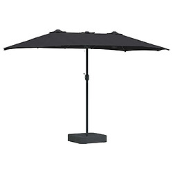 vidaXL Parasol de jardin Noir 385 x 209 x 244 cm Polyester