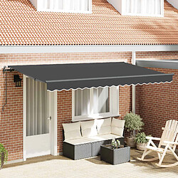 vidaXL Auvent Rétractable Anthracite 400 x 200 cm tissu