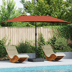 vidaXL Parasol de jardin Terre cuite 385 x 209 x 244 cm