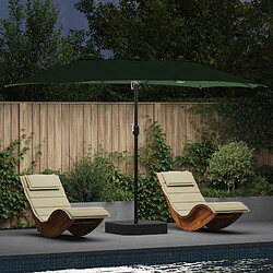 vidaXL Parasol de jardin Vert 385 x 209 x 244 cm Polyester
