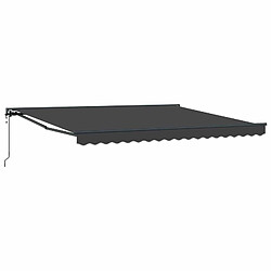 vidaXL Auvent Rétractable Anthracite 400 × 300 cm Aluminium et Tissu
