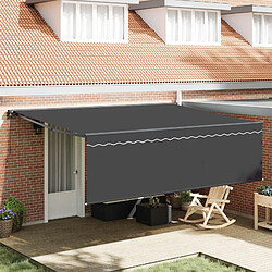 vidaXL Auvent Rétractable Anthracite 450 × 300 cm