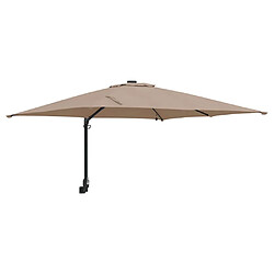 vidaXL Parasol de jardin Taupe 248,5 x 247,5 x 160 cm