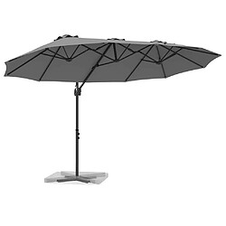 Avis vidaXL Parasol Anthracite 372 x 198 x 243 cm Polyester et Aluminium