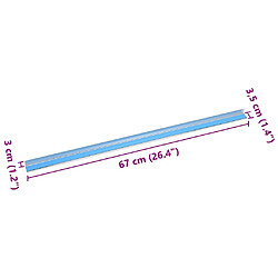 vidaXL Nez de marche 10 pcs Argenté 67 x 3.5 x 3 cm Aluminium pas cher