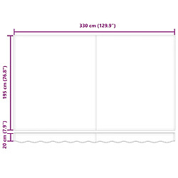 vidaXL Auvent Rétractable Blanc 350 x 200 cm Polyester et métal pas cher