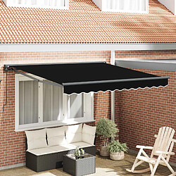 vidaXL Cadre d'auvent Noir 350 x 250 cm Polyester avec revêtement PU 