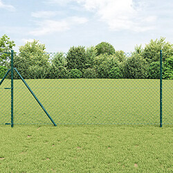 vidaXL Clôture Vert 10 x 1.2 m Métal