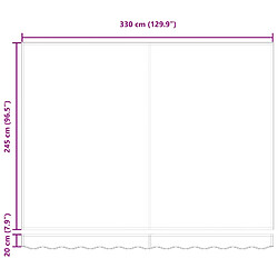 vidaXL Cadre d'auvent Noir 350 x 250 cm Polyester avec revêtement PU pas cher