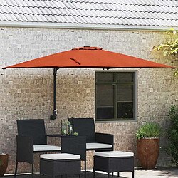 vidaXL Parasol de jardin Terre cuite 248,5 x 247,5 x 160 cm