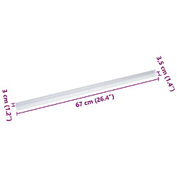 vidaXL Nez de marche 30 pcs Argenté 67 x 3.5 x 3 cm Aluminium pas cher