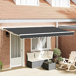 vidaXL Auvent Rétractable Anthracite 350 x 200 cm Aluminium et Tissu