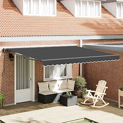 vidaXL Auvent Rétractable Anthracite 400 × 300 cm Aluminium et Tissu