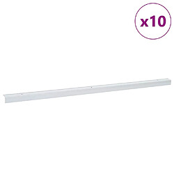 vidaXL Nez de marche 10 pcs Argenté 67 x 3 x 2 cm Aluminium