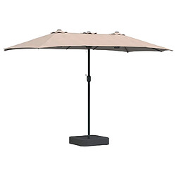vidaXL Parasol de jardin Taupe 385 x 209 x 244 cm Polyester