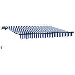 vidaXL Auvent Rétractable Bleu 250 x 200 cm tissu